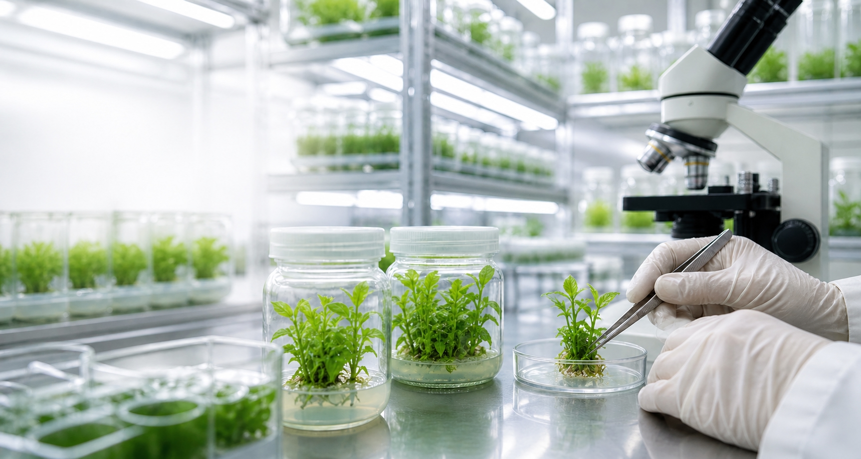 Plant Tissue Culture Laboratory in Test Tubes